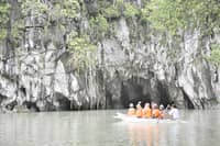 Tourists prepare to enter the Puerto Princesa Subterranean River National Park located in Puerto Princesa, Palawan.