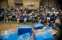 Copies of 'Lemlunay,' Almario's latest book of poetry, at a launch in Baguio City.