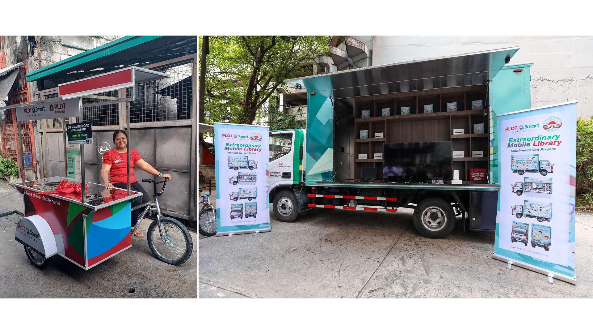 PSF rolls out PLDT-Smart Cart, MVP Mobile Library