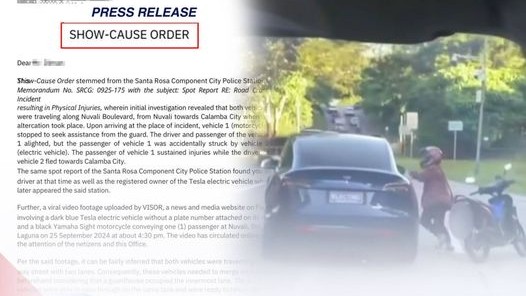 LTO issues show cause vs viral Tesla driver