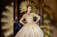 Maymay Entrata wears the Leo Almodal gown.