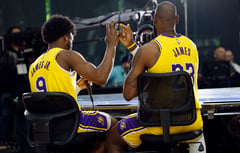Family affair as LeBron, Bronny James make Lakers bow
