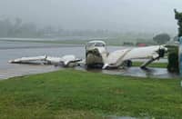 A Cessna plane operated by Fliteline had been severely damaged during Typhoon Julian.