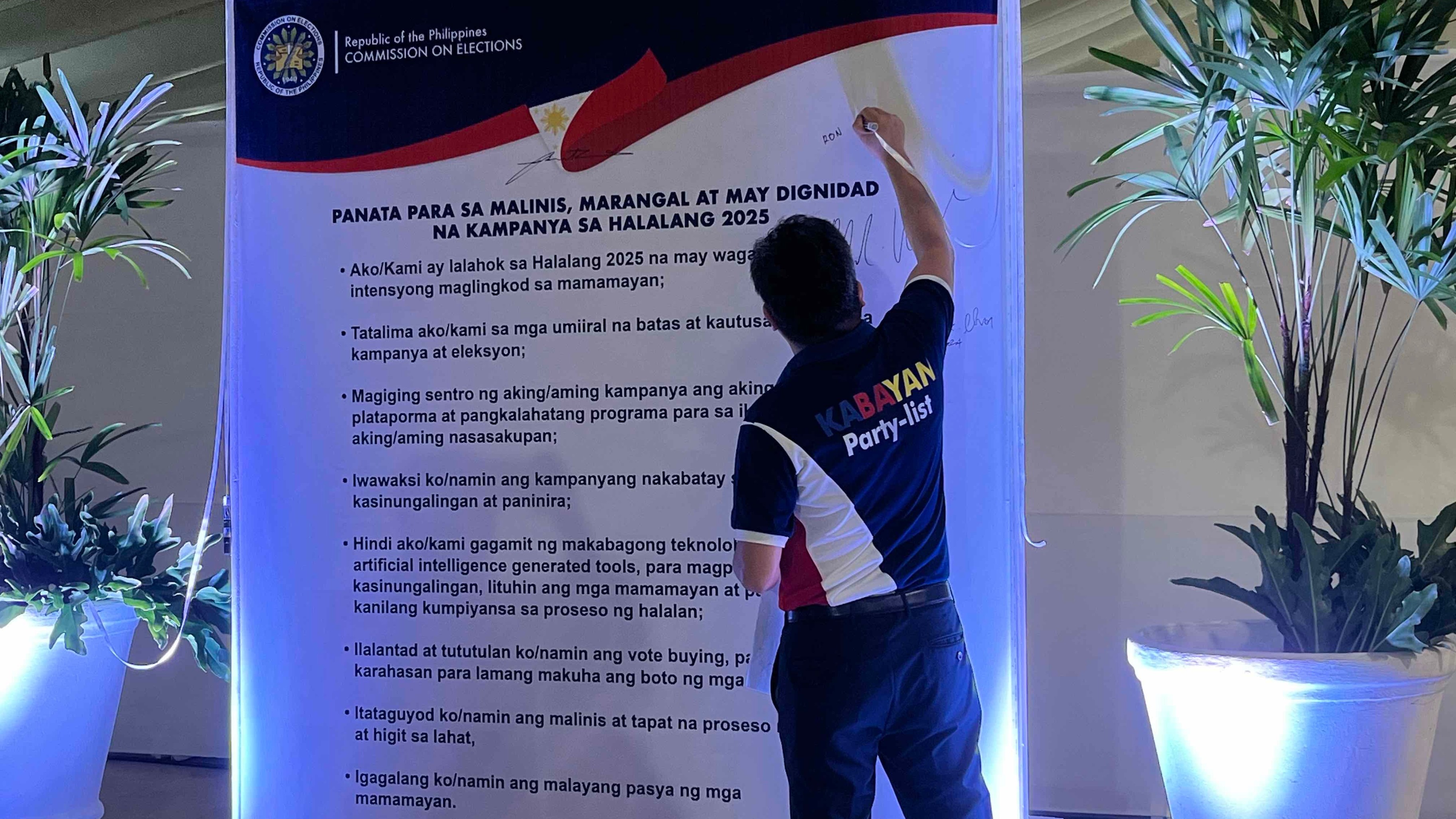 Kabayan Party-list was the first party-list group to file its CoC during the CoC filing at the Manila Hotel on Tuesday, 1 October 2024.