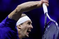 Alexander Zverev was hospitalised after the Laver Cup last month