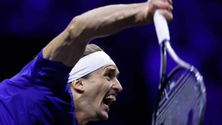 Alexander Zverev was hospitalised after the Laver Cup last month