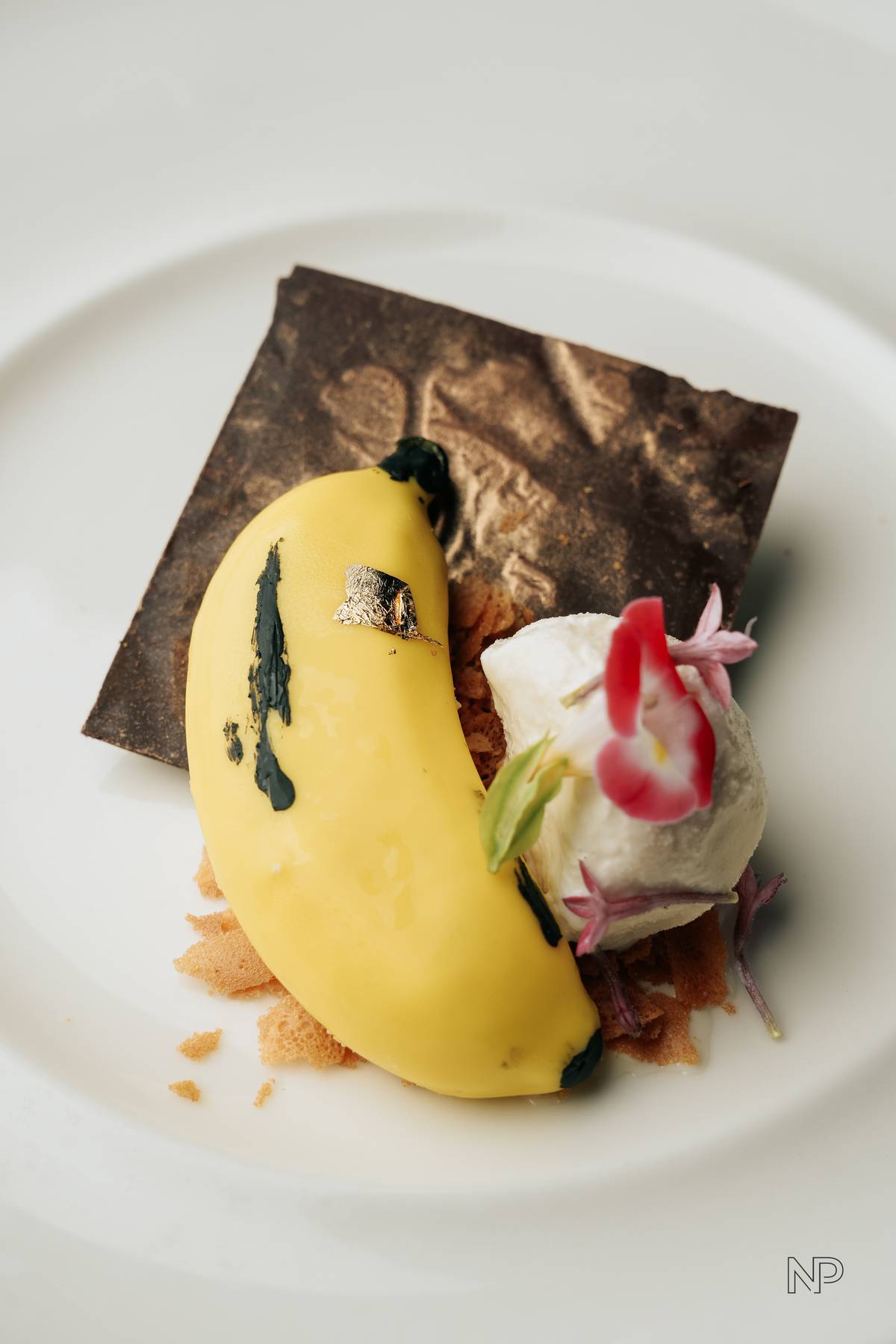 A memorable and unique dessert in the form of “Deconstructed Banana and Jackfruit Turon” with Tubo ice cream