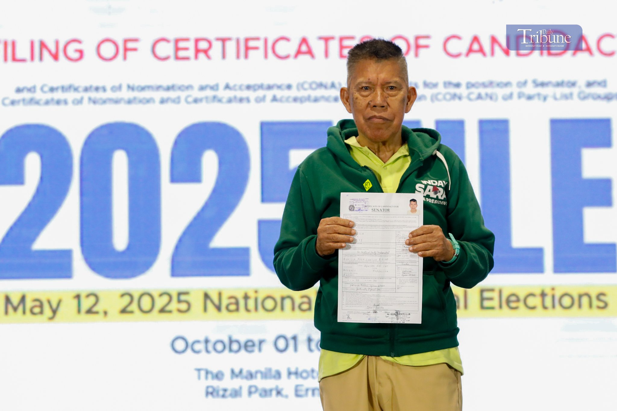 78-Year-Old LGBTQ advocate Jose Bunilla files candidacy for Independent Senator