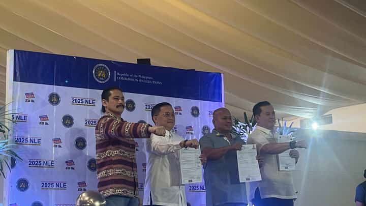 From left: Sen. Robinhood Padilla, Sen. Bong Go, Sen. Bato dela Rosa, and Senatorial aspirant Phillip Salvador