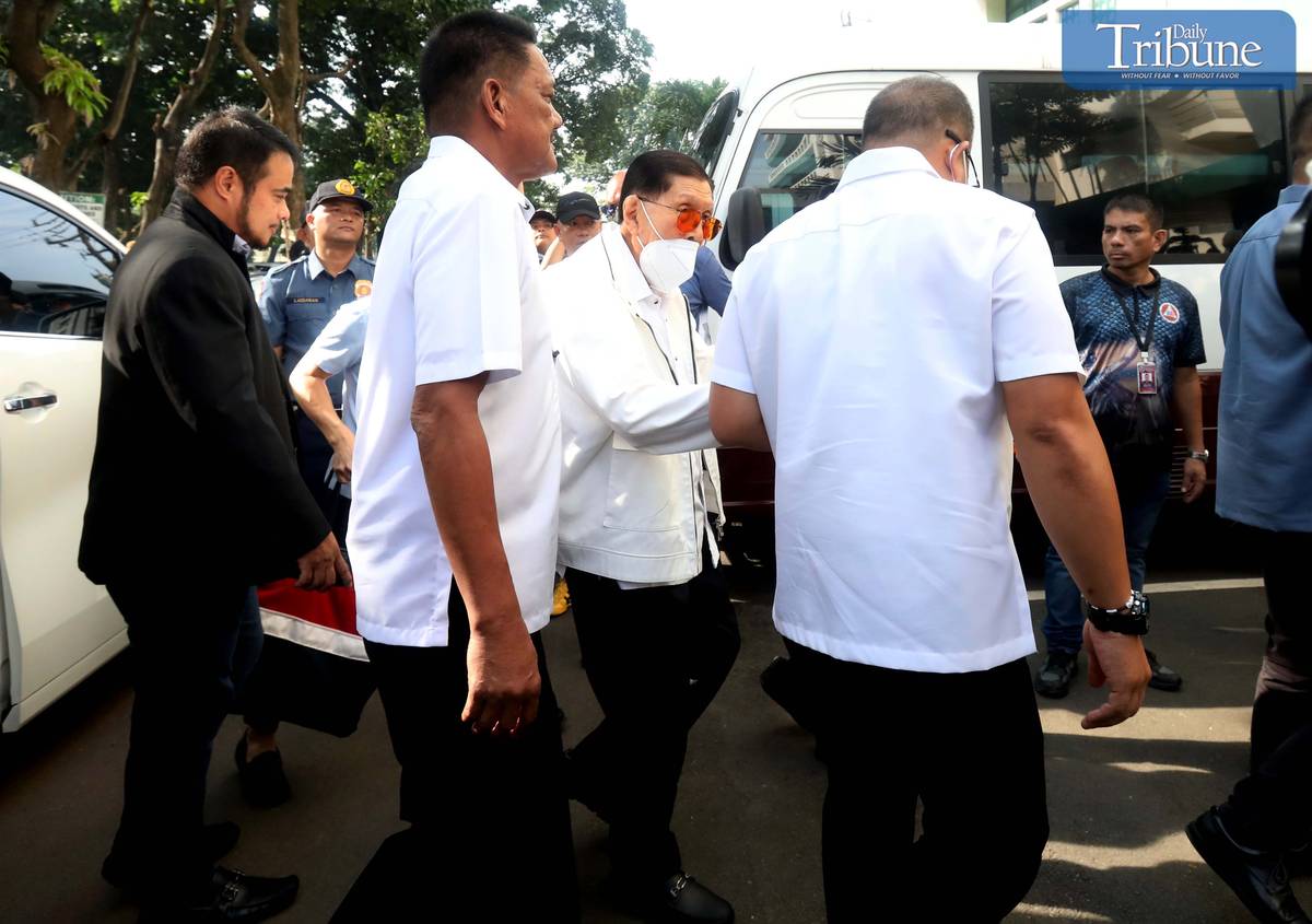 (October4 2024)……….Chief Presidential Legal Counsel Juan Ponce Enrile attended the promulgation of his pork barrel scam plunder case at Sandigan Bayan in Quezon City on Friday, October 4, 2024.……..Photo/Analy Labor