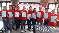 Team Marcos COC filing in San Nicolas, Ilocos Norte, led by mayoral candidate Mike Hernando