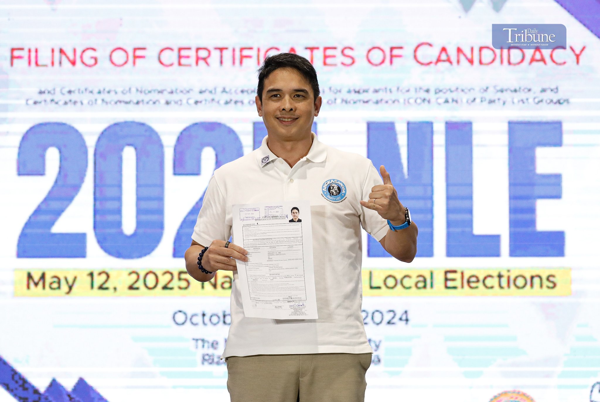 Angkas CEO George Royeca files candidacy for Angkasangga party-list
