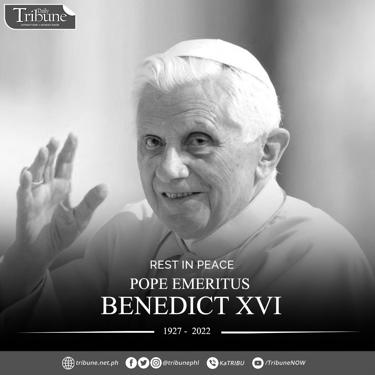Rest in peace, Pope Benedict XVI 
