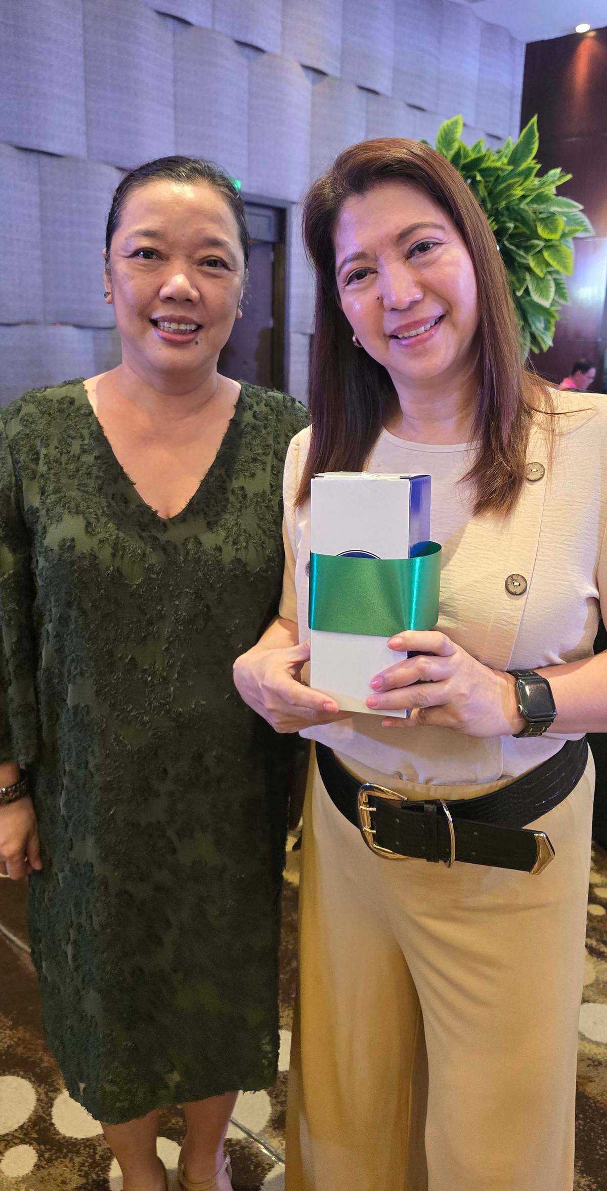 Michelle So, associate director of Selrahco, and Fayette Riñen, regional director of the Phil. Information Agency Central Visayas.