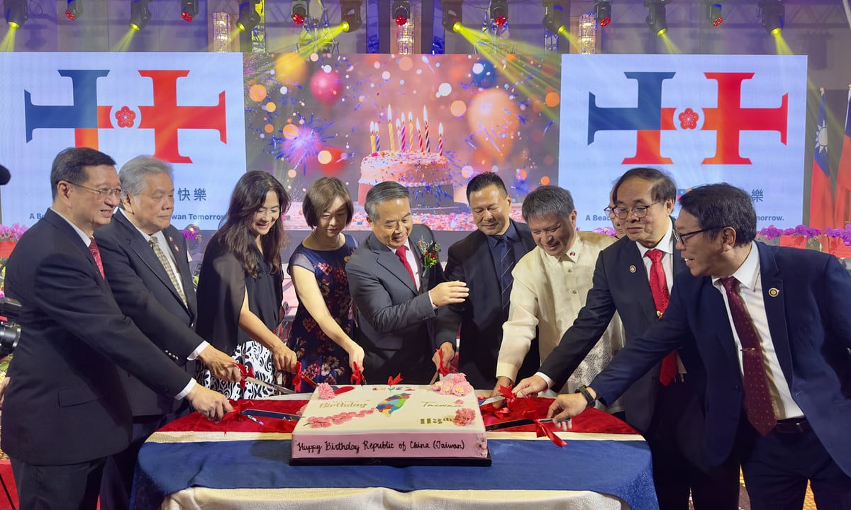 Taiwan Ambassador Wallace Minn-Gan Chow (center) led a chorus of shared aspirations for development and peace in celebration of Double Ten on Tuesday in Makati City.