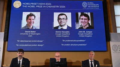 Trio wins chemistry Nobel for protein design, prediction