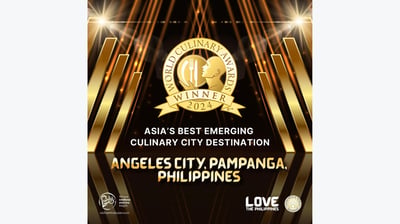 Angeles City Named Asia’s Best Emerging Culinary City 2024