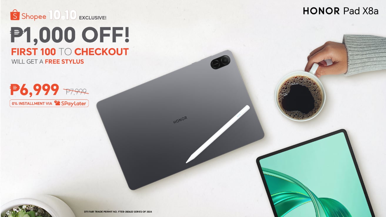 HONOR Launches Exclusive HONOR Pad X8a Offer for Shopee 10.10 Sale