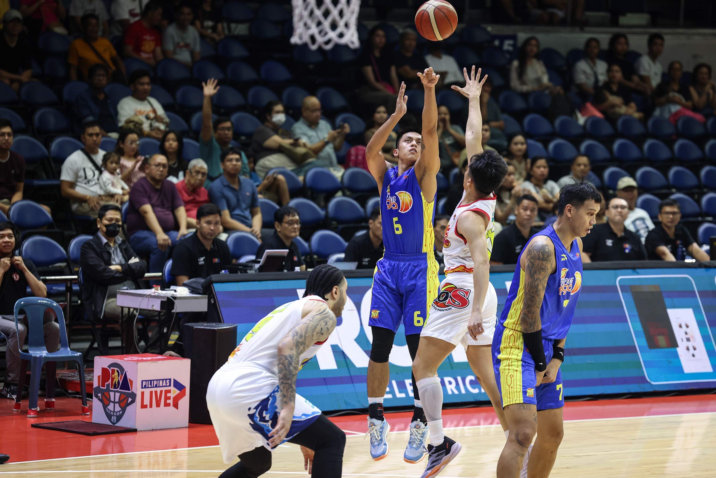 IN FULL FORCE: TNT rips Rain or Shine, races to 2-0 series lead