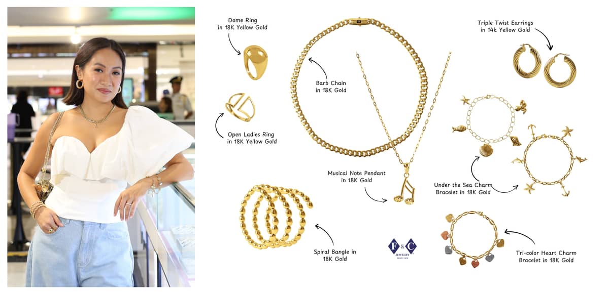 Laureen Uy on her style aesthetic: "Jewelry has always been a part of me, and I believe that it’s more than just an accessory. It’s a reflection of who you are. Whether it’s layering simple gold necklaces for daytime or adding diamonds for a night out, it’s about making every piece your own and creating moments of style that last."
