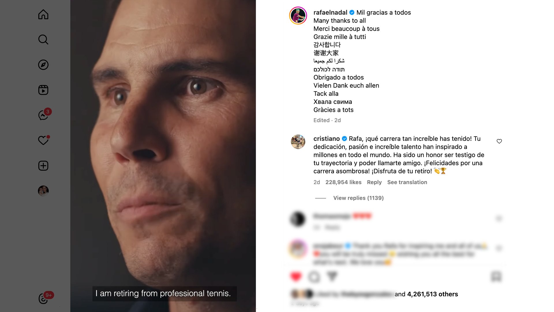 Rafael Nadal announces retirement: A legendary career of grit and glory comes to a close