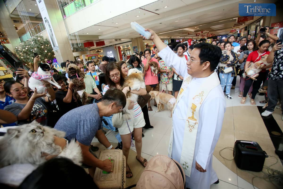 A priest blesses pets in Marikina.