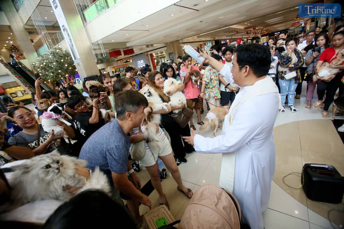 A priest blesses pets in Marikina.