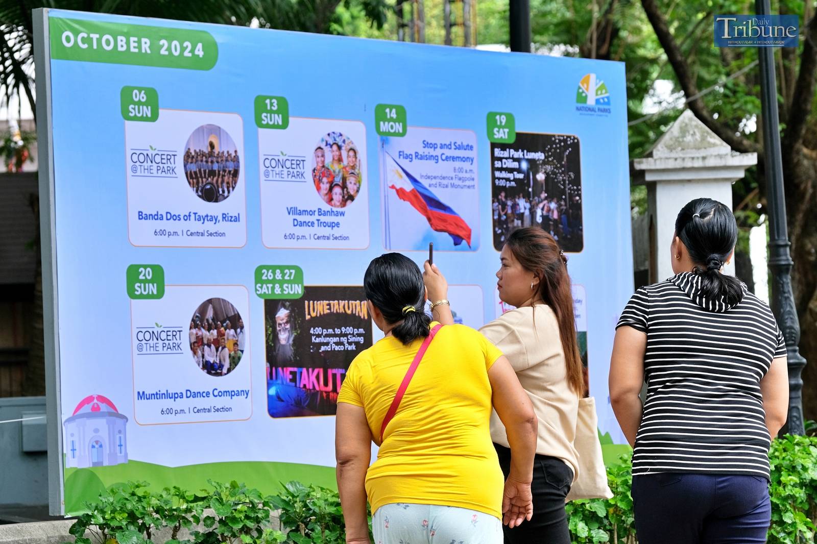 Luneta Park activities in October 2024
