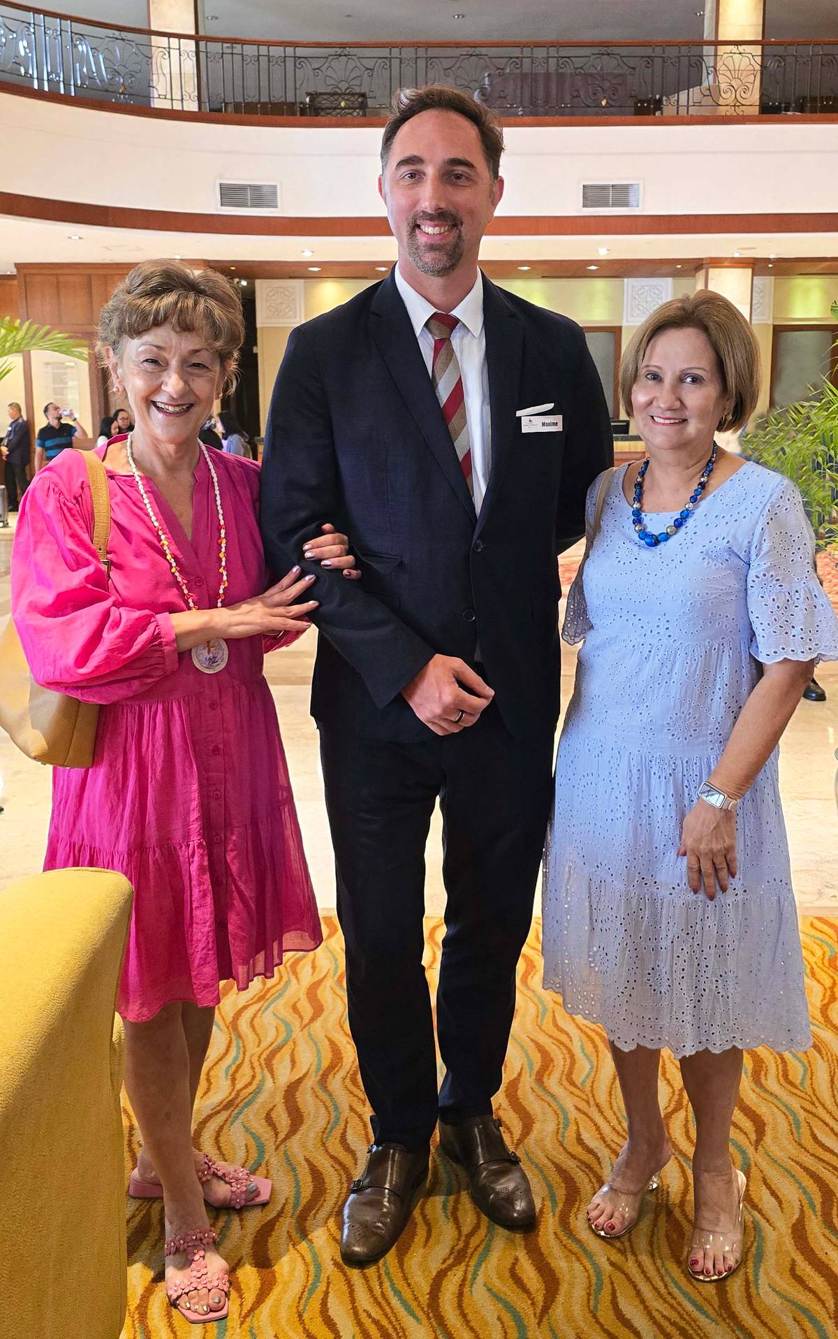 Ambassador Raduta Dana Matache with Marco Polo Hotel GM Maximilian Schwalbe and Daily Tribune columnist Honey Jarque Loop.
