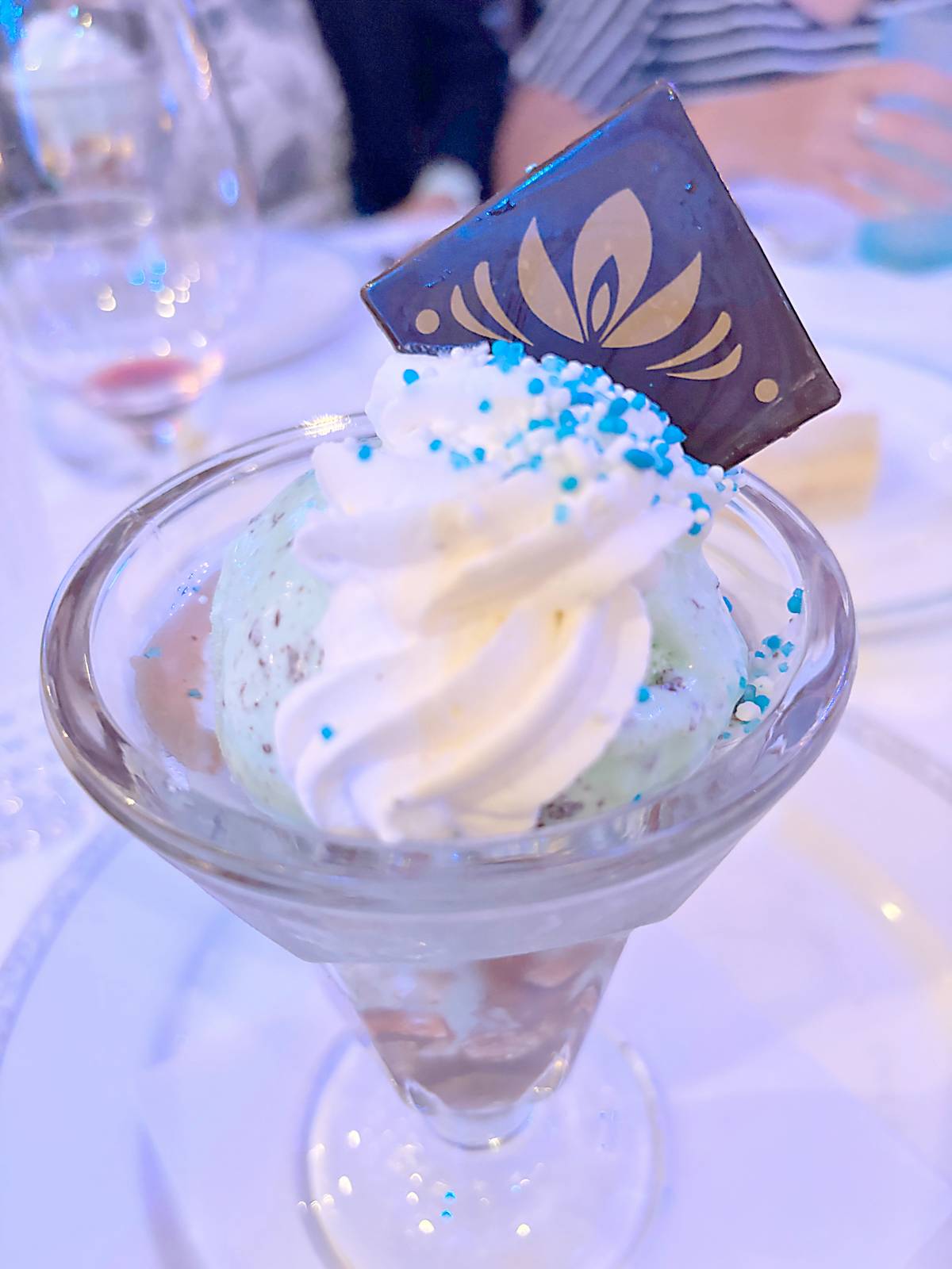 Frozen treat before ending a hearty, joyous meal at Arendelle.