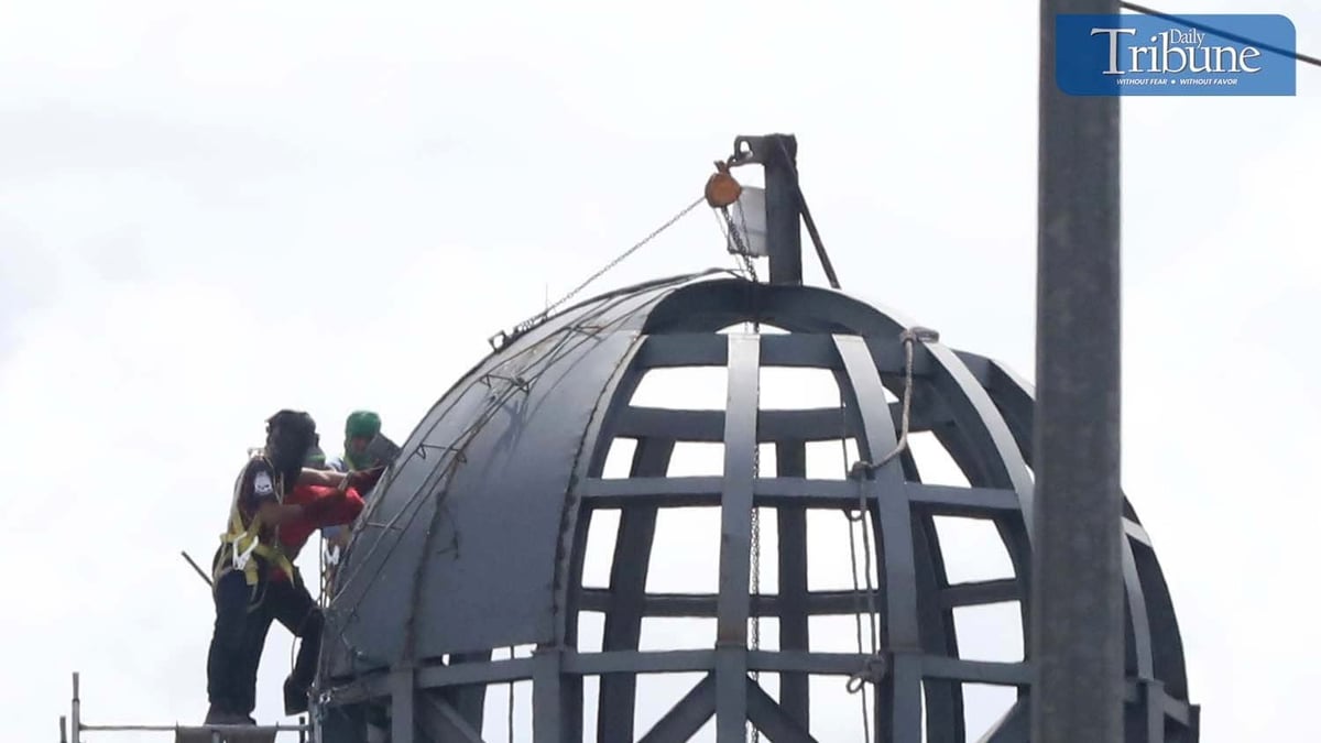 Construction progress at Kristong Hari Columbarium in Quezon City