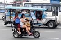 (October 19 2024)………..Private E-trike traveling along Commonwealth Avenue in Quezon City, the Land Transportation Office (LTO) is temporarily suspending the requirement to register e-trikes and e-bikes operated on public roads and highways, as well as the requirement for users to have a driver's license and wear helmets.……..Photo/Analy Labor