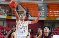 Jhon Canapi banners the UST Tiger Cubs to an impressive 90-59 win over the UPIS Junior Maroons in Season 87 UAAP juniors high school basketball tournament on Saturday.