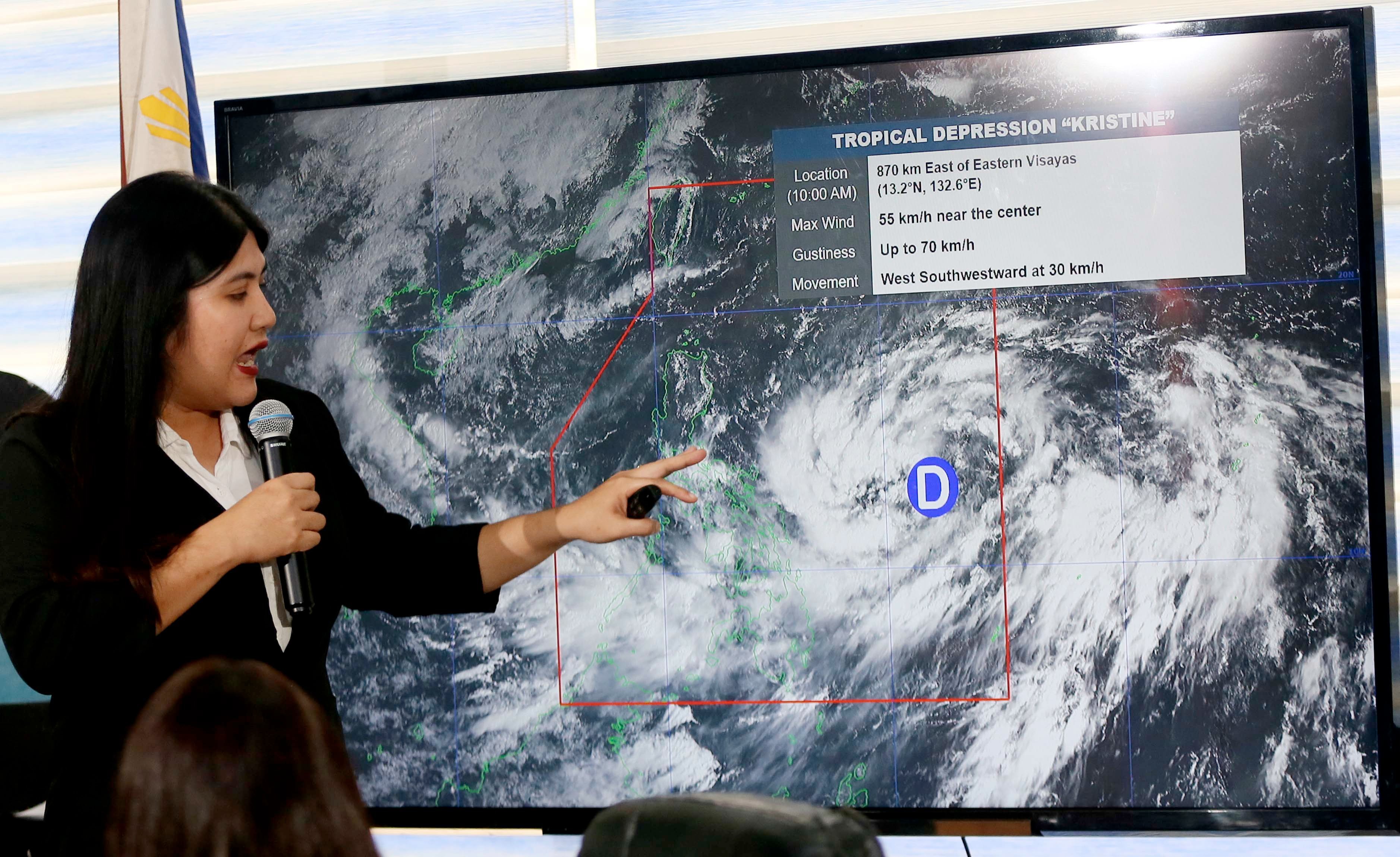 ‘Kristine’ may develop into typhoon 
