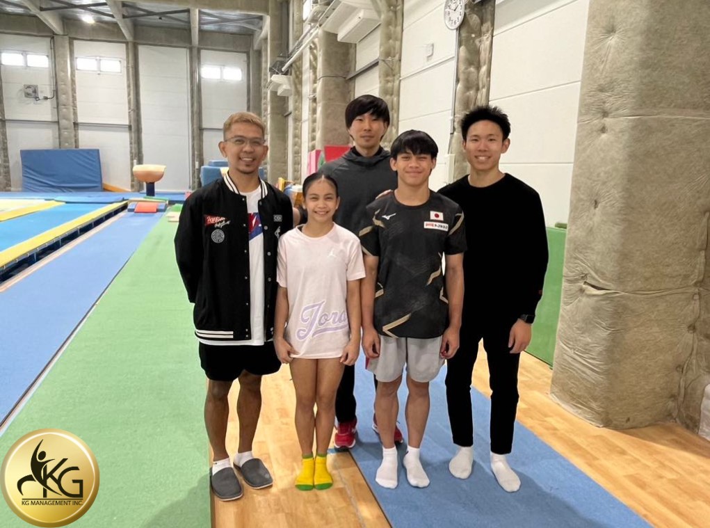 Yulo’s siblings train with Kugimiya