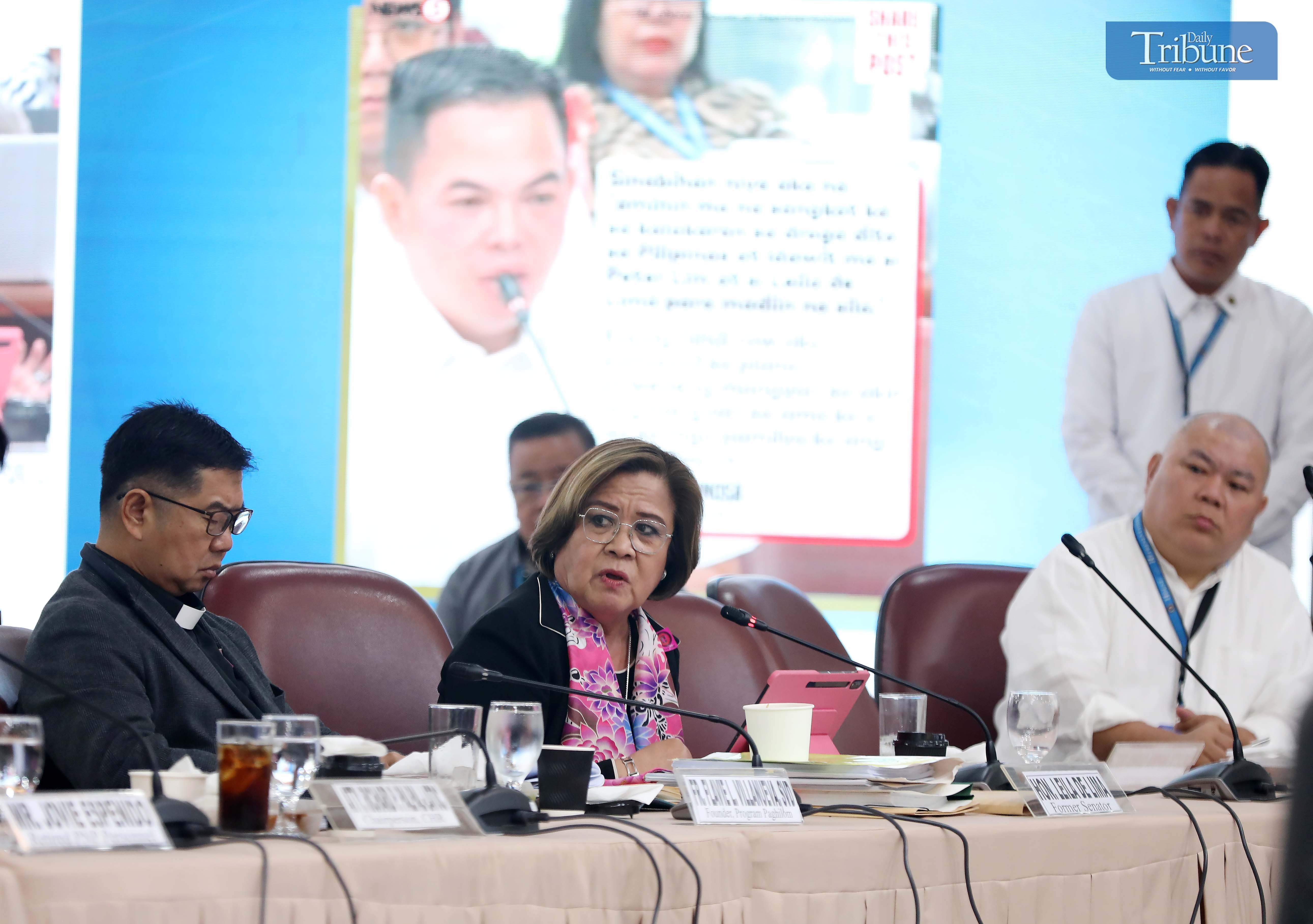Leila de Lima at Quad Comm hearing