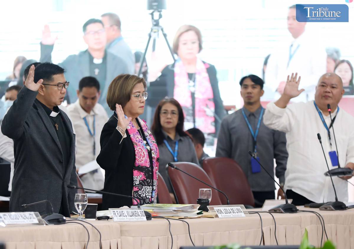Leila de Lima testifies at the Quad Comm hearing.