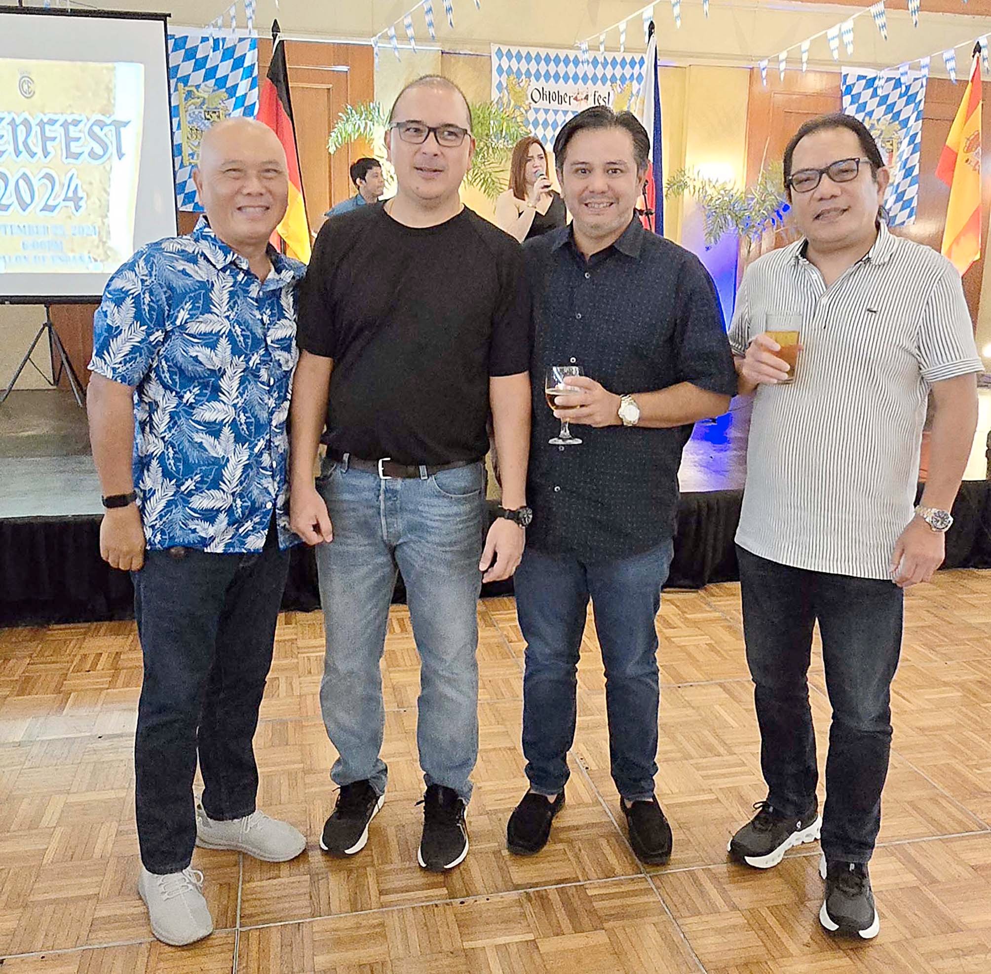 Peter Militante with the Casino Español de Cebu Board of Directors, Louie Moro, Andre Borromeo and Dino Diez.