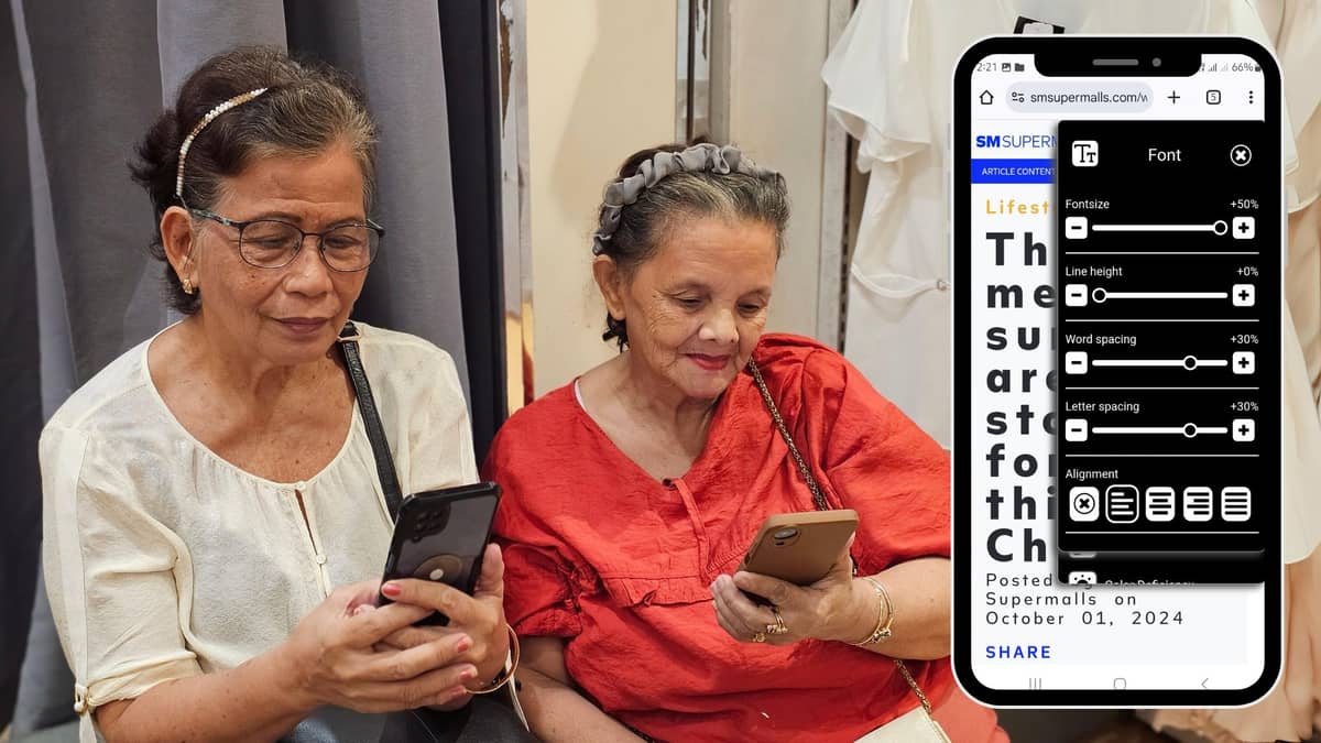Super Grannies (Senior Citizens) using Eye-Able® feature of the website to help them see the locations using a bigger font.