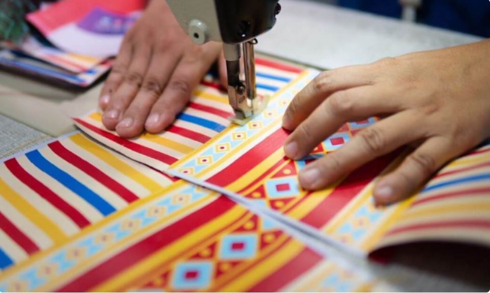 Local bag artisans from Bulacan created and assembled the bags from the used tarpaulins of SM Store.
