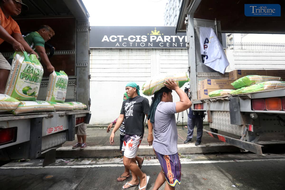 ACT-CIS Partylist Rep. Erwin Tulfo and rice assistandce.