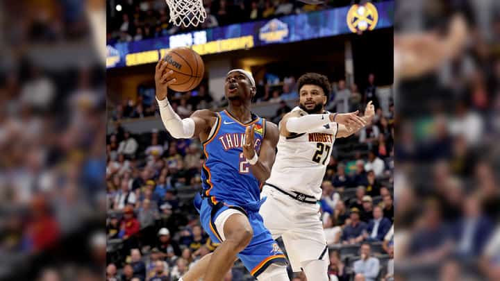 Shai Gilgeous-Alexander flaunts his MVP form in leading the Oklahoma City Thunder to a 102-87 win over the Denver Nuggets in the NBA regular season.