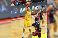Joshua Guiab bangs in 19 points to lift JRU past Letran College, 90-86, Saturday in their Season 100 NCAA men’s basketball tournament game.