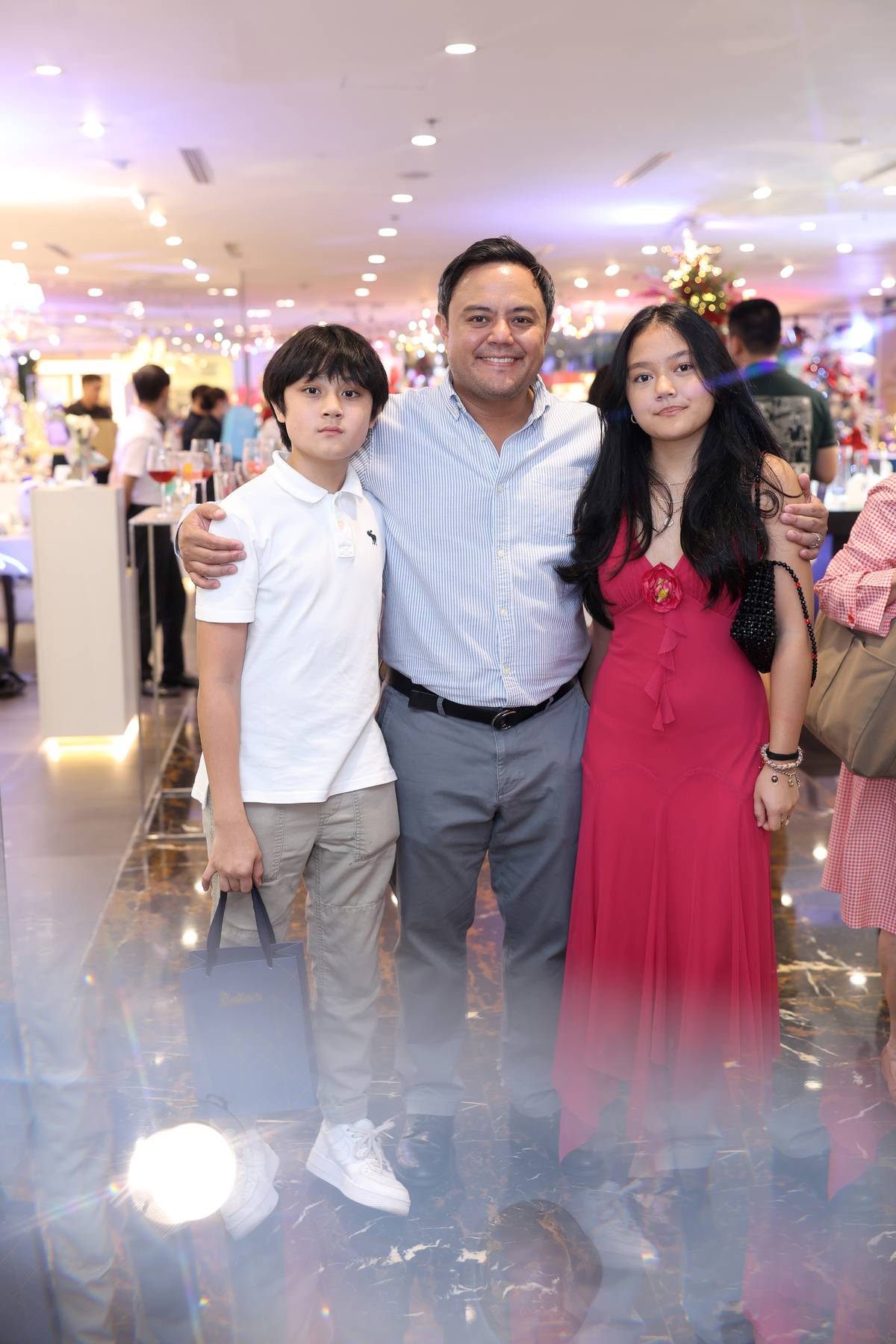 Paolo Tantoco with son Zach and daughter Bella.