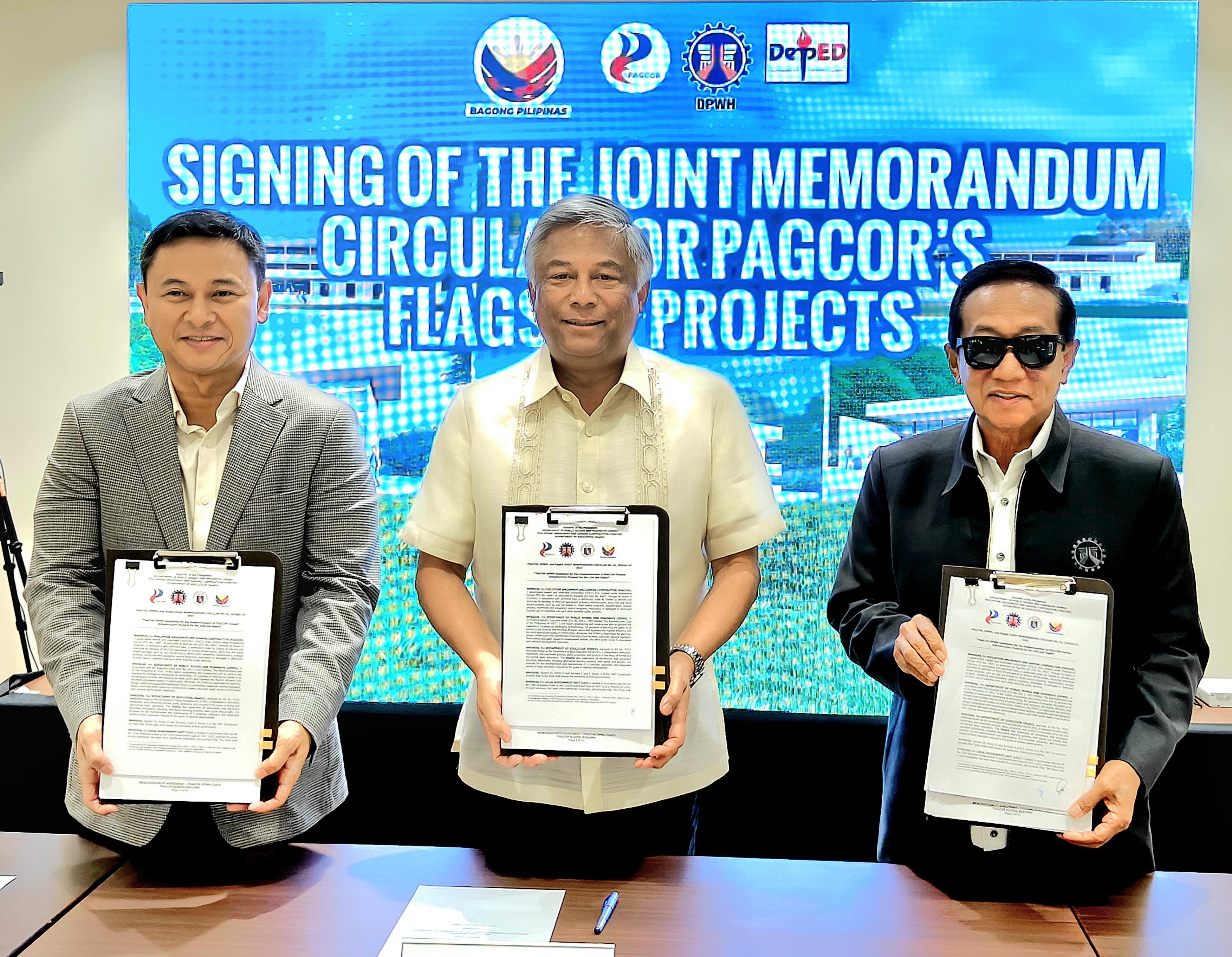 PAGCOR unveils new flagship projects with DepEd, DPWH