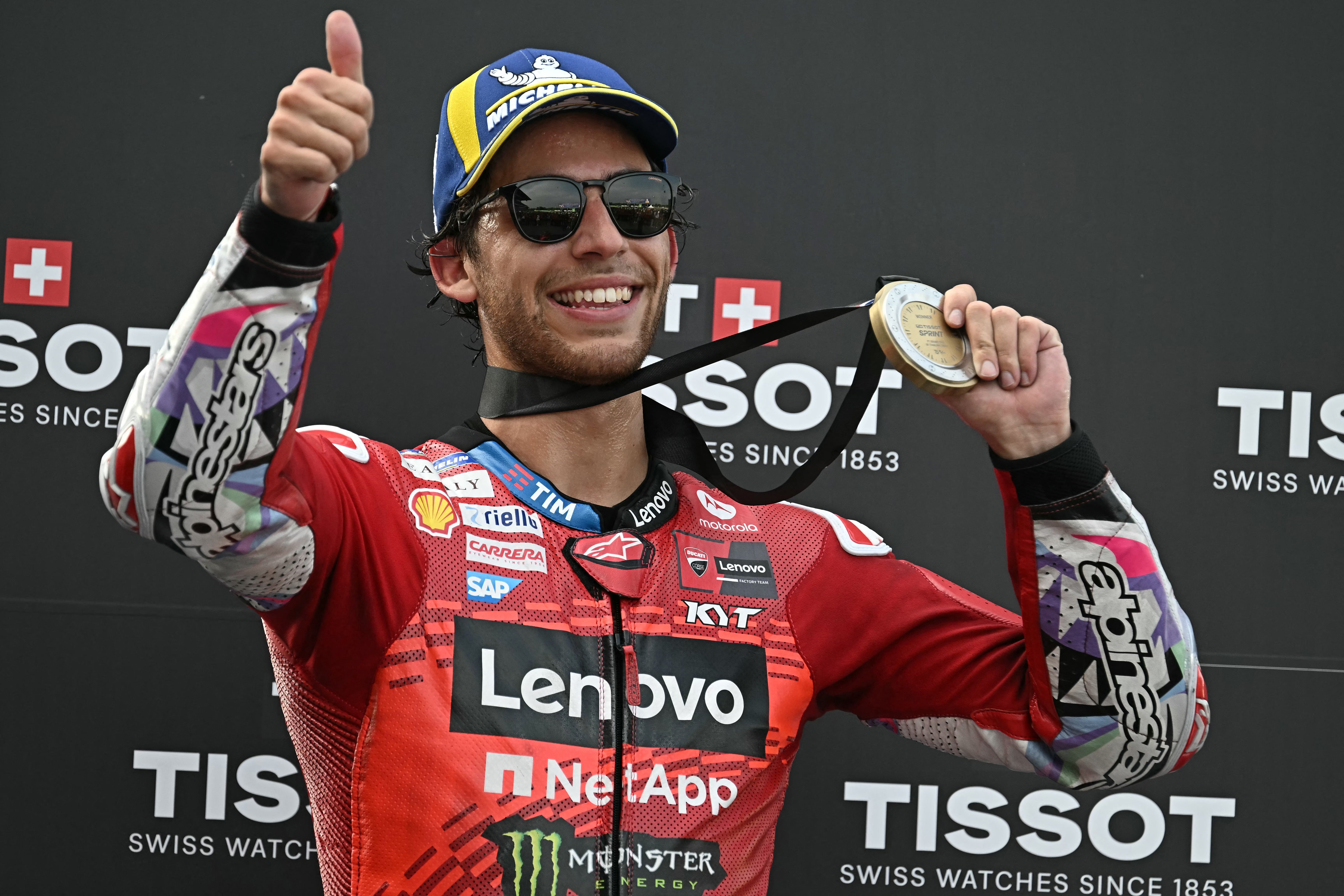 Enea Bastianini survives the sweltering heat en route to winning the Thai MotoGP sprint race on Saturday at the Chang International Circuit in Buriram, Thailand.