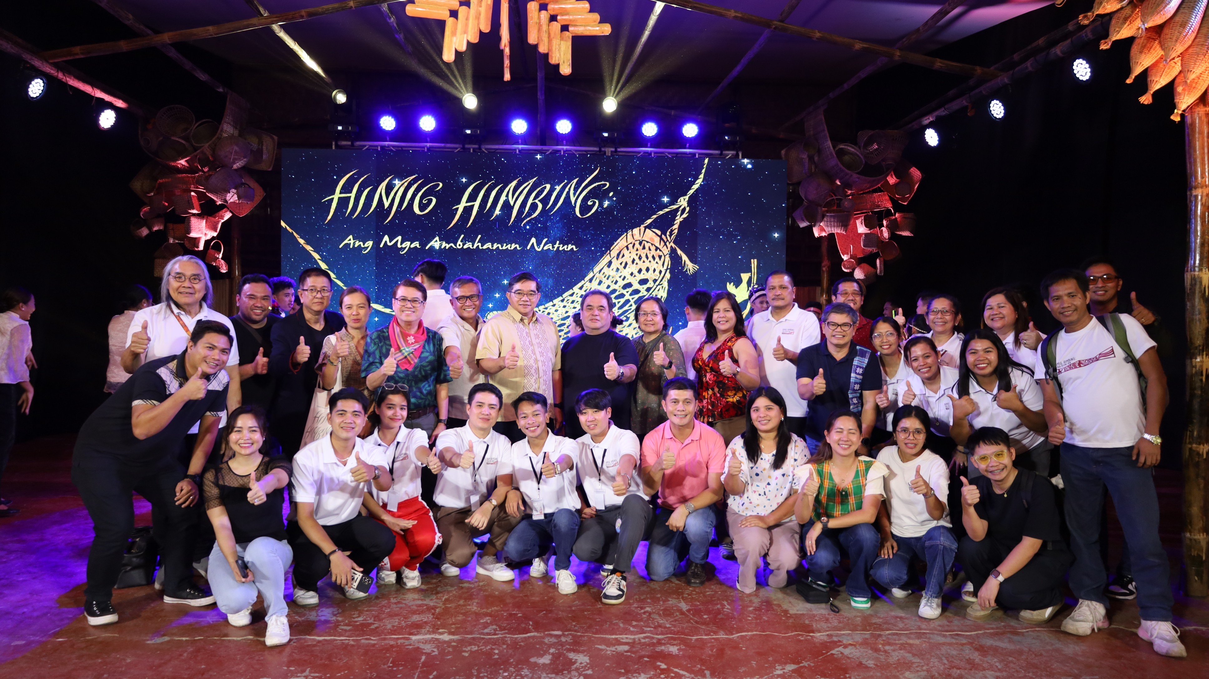 The production team behind the Himig Himbing regional launch in Antique with the UA student volunteers.