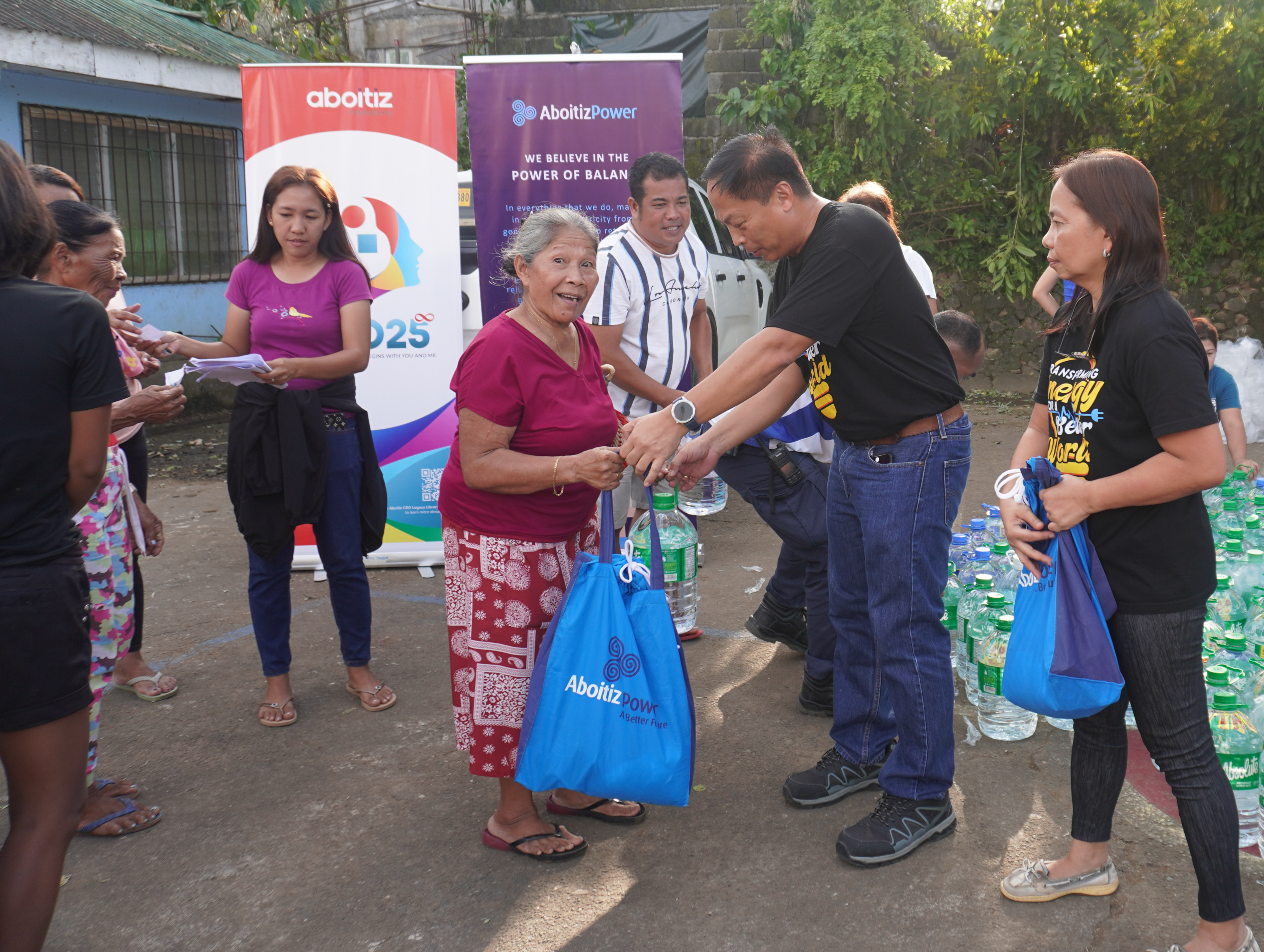 Typhoon-affected residents in southern Luzon receive aid from AboitizPower