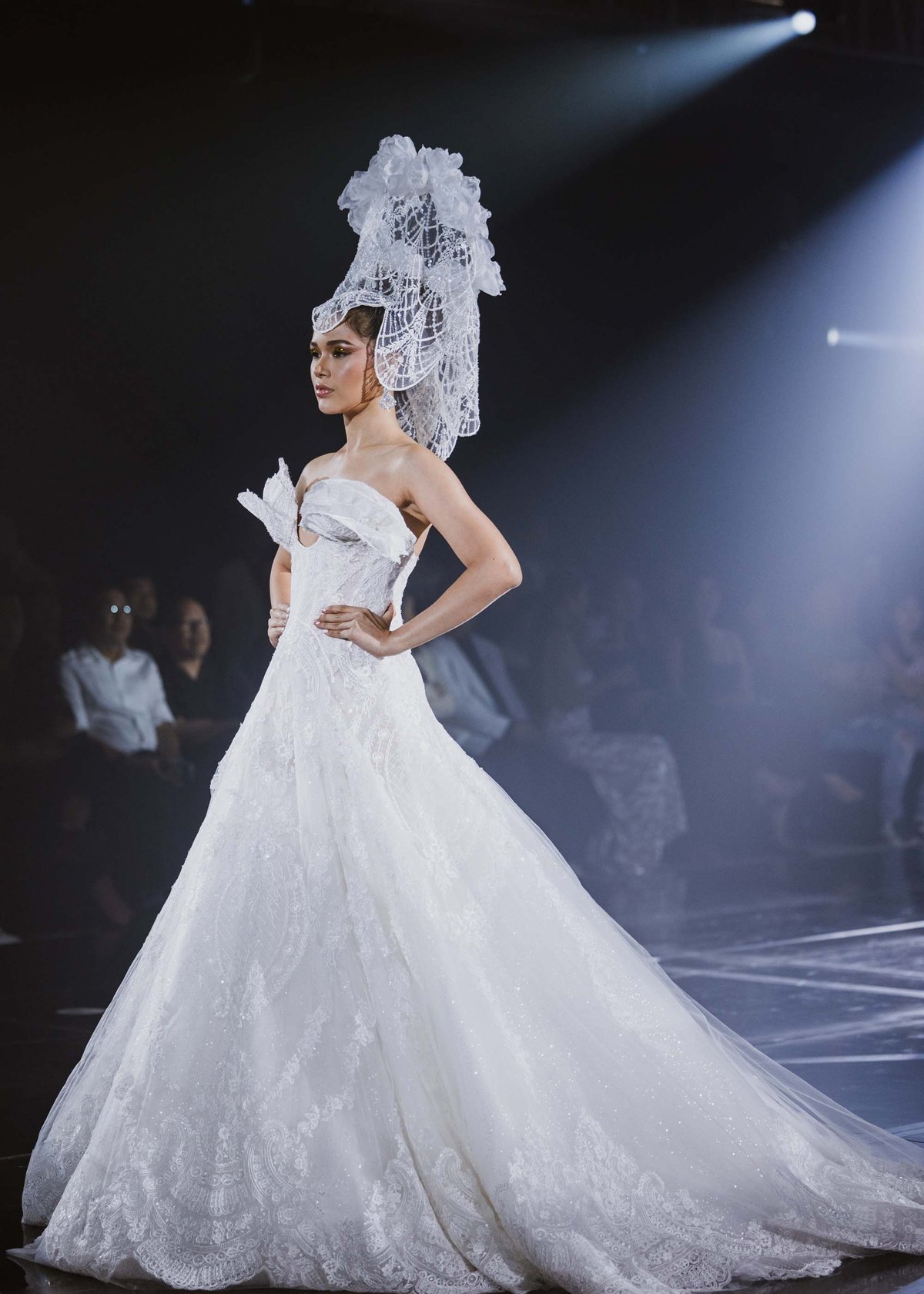 A dramatic voluminous gown  by Francis Libiran.