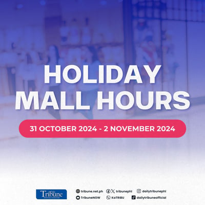 Adjusted mall hours for 'Undas' 2024